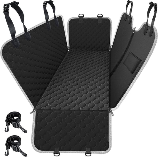 Dog Car Seat Cover for Back Seat, Waterproof Dog Hammock for Car | 600D Heavy Duty, Scratch-Resistant Back Seat Pet Cover for Dogs with PVE Nonslip Underside, Fits for Sedan, Trucks and Suvs